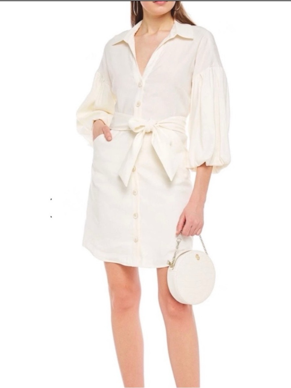 Veronica Beard Samy Dress | Off White | Linen | Shirt Dress | Size 4